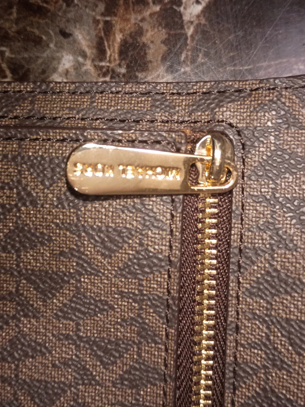 Michael Kors Brown Logo Continental Wallet